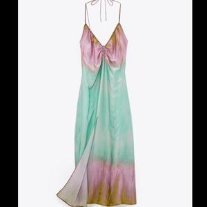 Zara Limited Edition Tie Dye Midi Dress